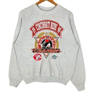 Vintage 1990 Cincinnati Reds World Series Champs Baseball MLB Team Sweatshirt